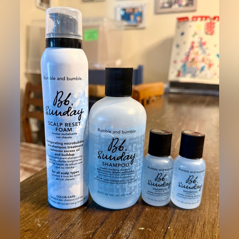 Lot of 4 Bumble & Bumble Sunday Hair Care Products- PLEASE READ DESCRIPTION
